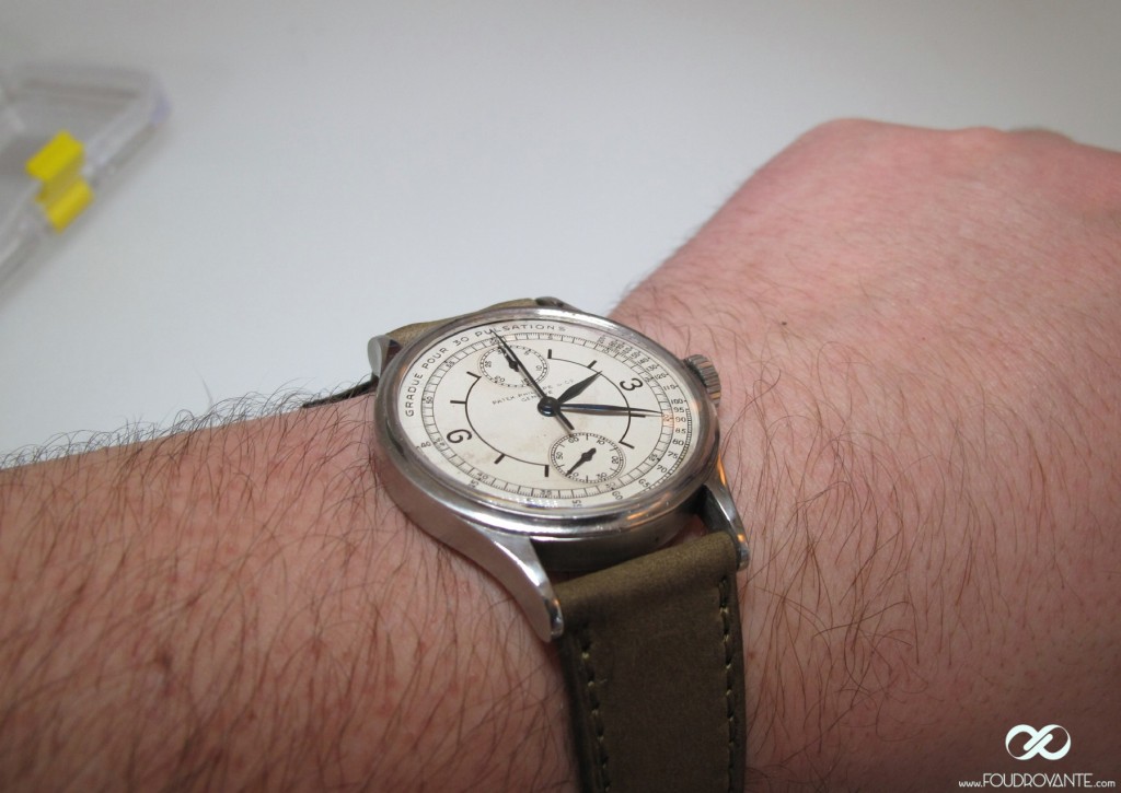 Patek Philippe 130 steel push-button unique steel @ Phillips Auction – Bacs – Russo