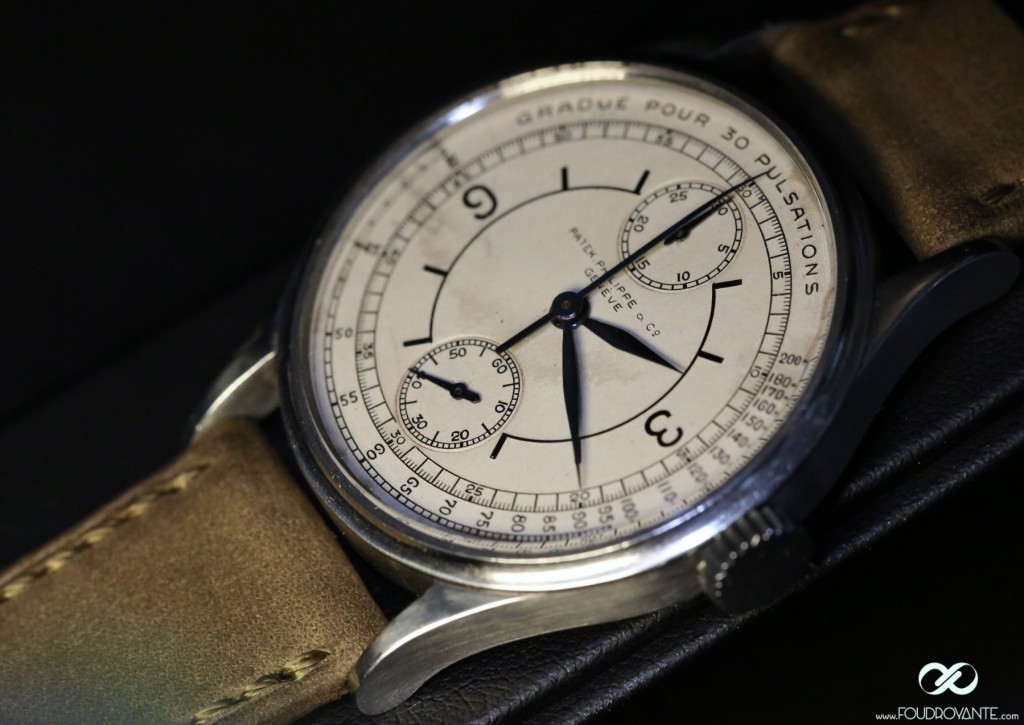 Patek Philippe 130 acier poussoir unique acier @ Phillips Auction – Bacs – Russo